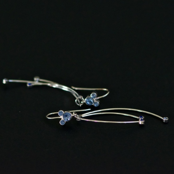 Disney Blue Swarovski Crystal Earrings - Picture 2 of 5